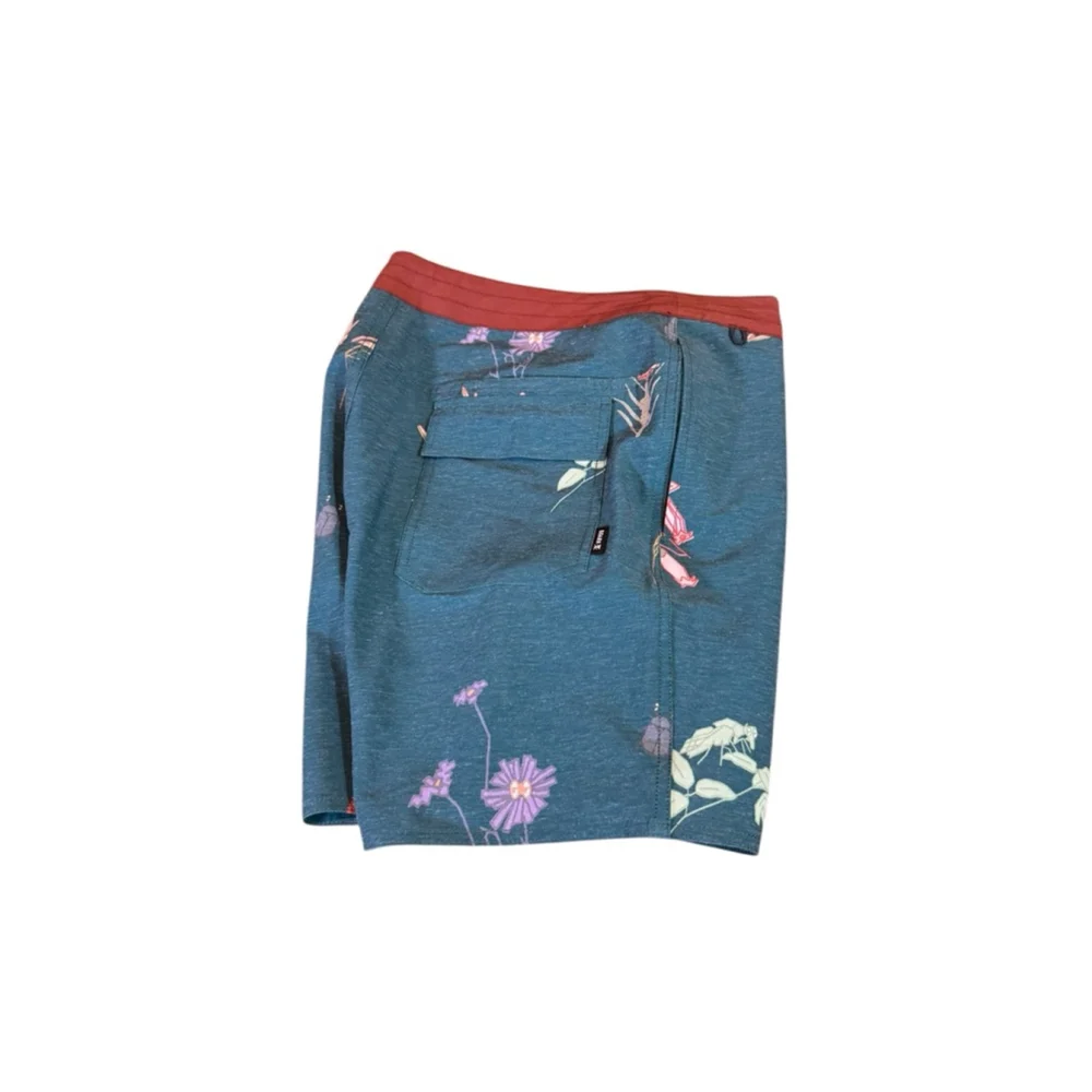 Men's ROARK Teal Floral Board Shorts size 32